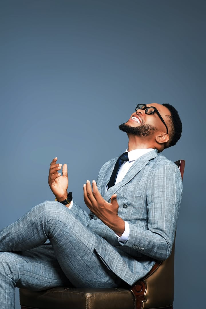 David Nnaji in the studio